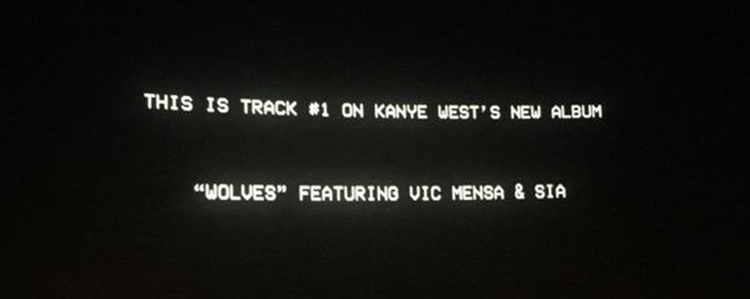 Kanye West – Wolves (feat. Sia, Vic Mensa)